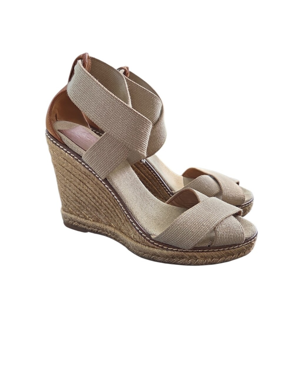 Tory Burch Freida Espadrille Wedge Sandals Size 8.5B